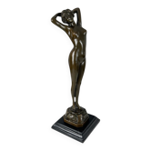 Philips, sculpture Art Déco d'une femme nue, 20e siècle, bronze