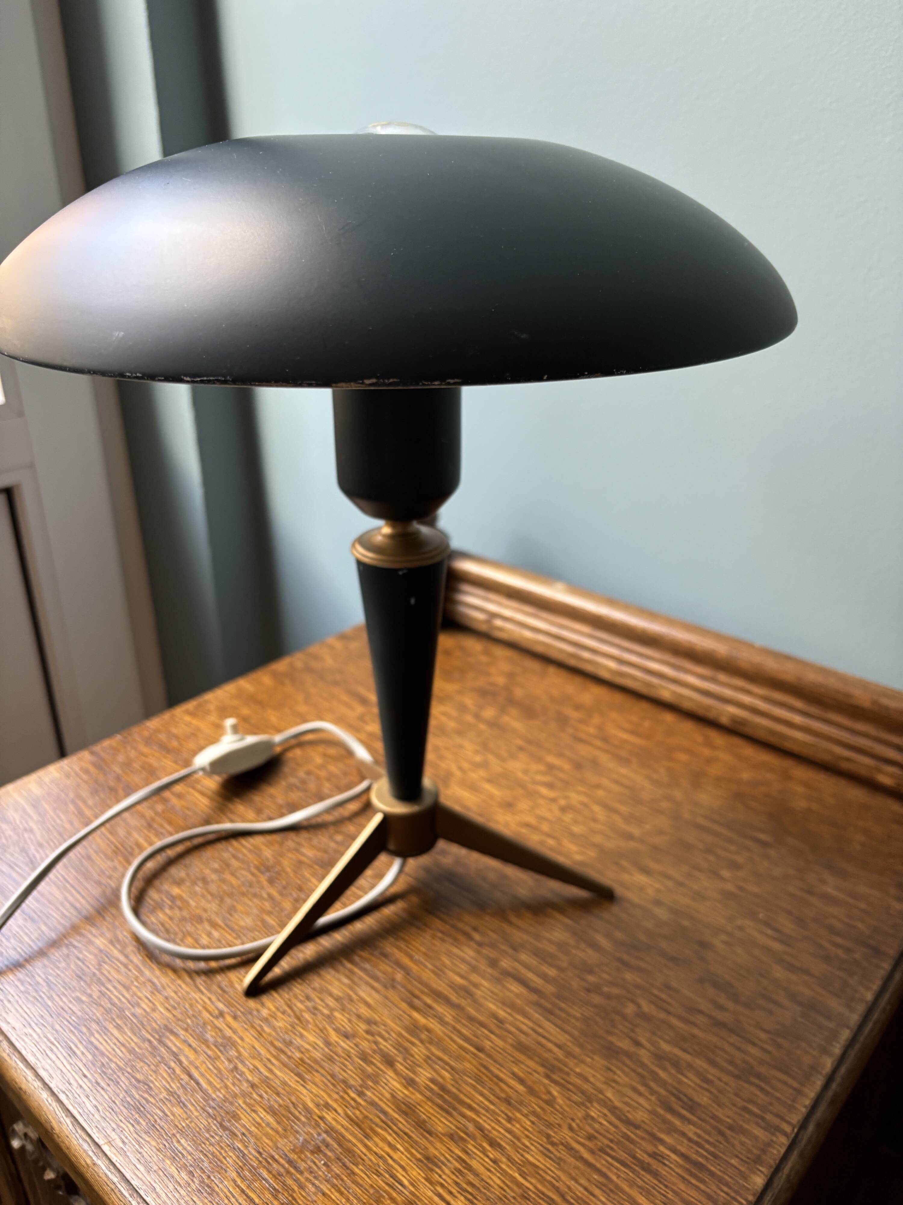 Lampe trépied Bijou de Kalff pour Philips, style vintage Space Age, inspirée des années 50.