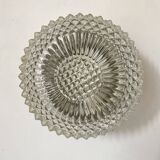Vintage round molded glass ceiling light