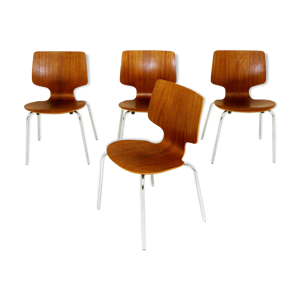 set de 4 chaises en teck