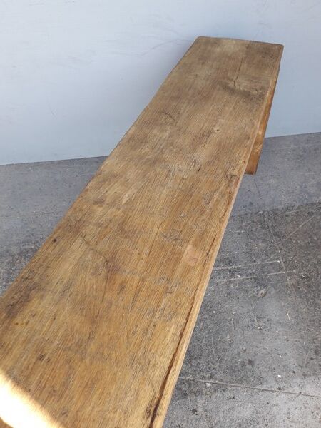 Vintage bench period 1960 old solid wood