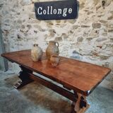 French monastery-style table – Solid cherry – 1950s
