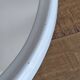 Old Oval Cast Iron Mirror - White - Vintage - 48 x 38.5 cm.