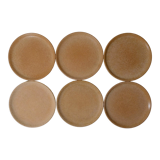 6 flat stoneware plates