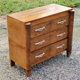 Art Deco chest of drawers from the 30s-40s in walnut 3 drawers