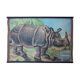 Educational poster, rhino, lithograph, Karl Jansky, Böhmen, 1897