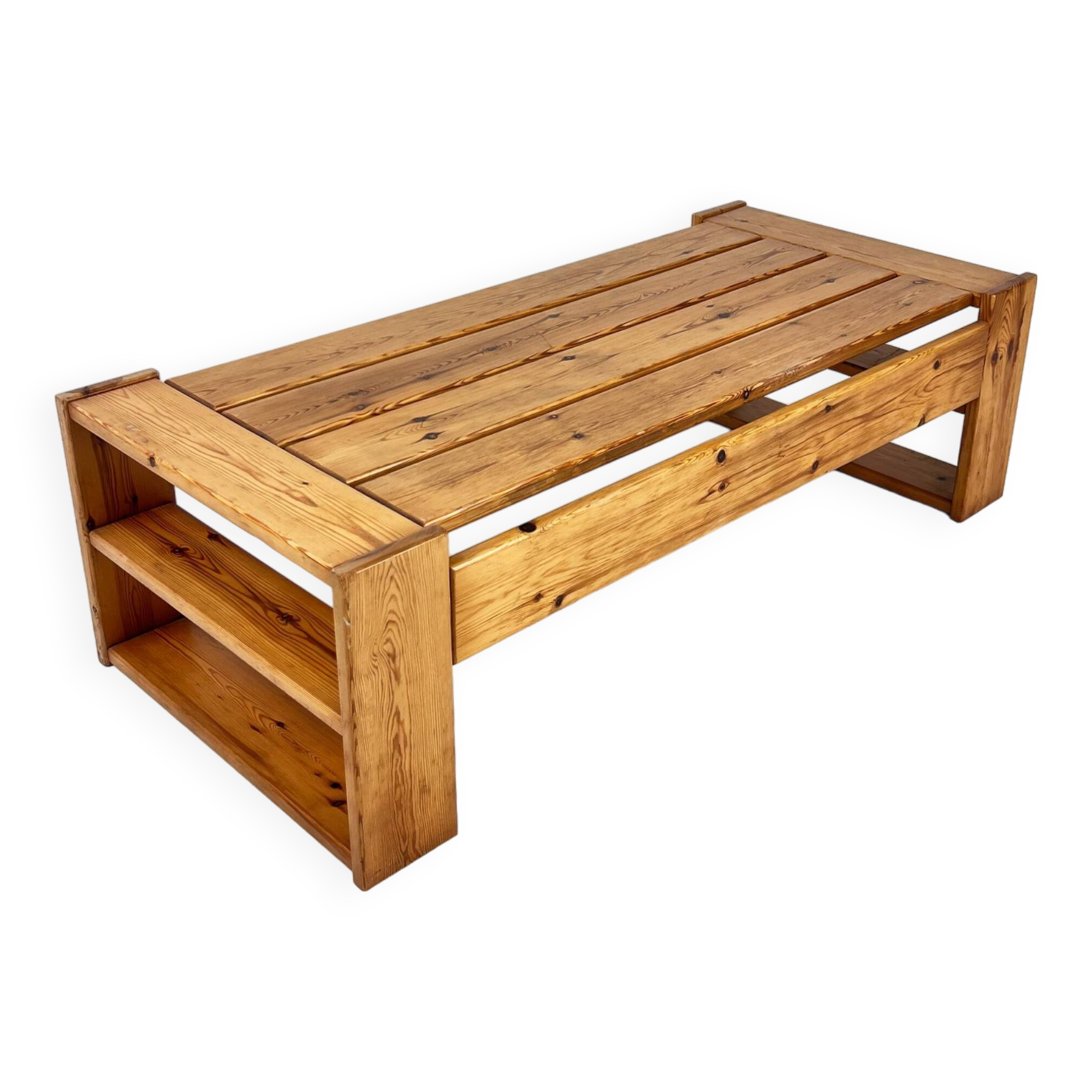 Mid Century Pine Coffee Table, 1960s