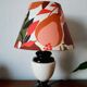 Vintage ceramic lamp with fruit lampshade