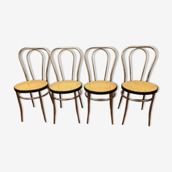 Lot de  4 chaises chromées vintage