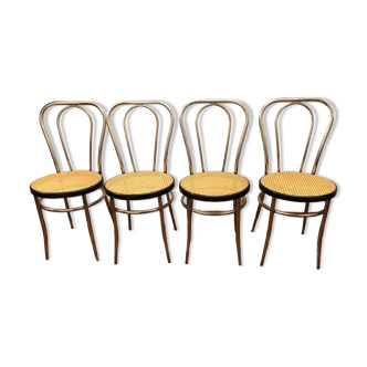 Lot de  4 chaises chromées vintage