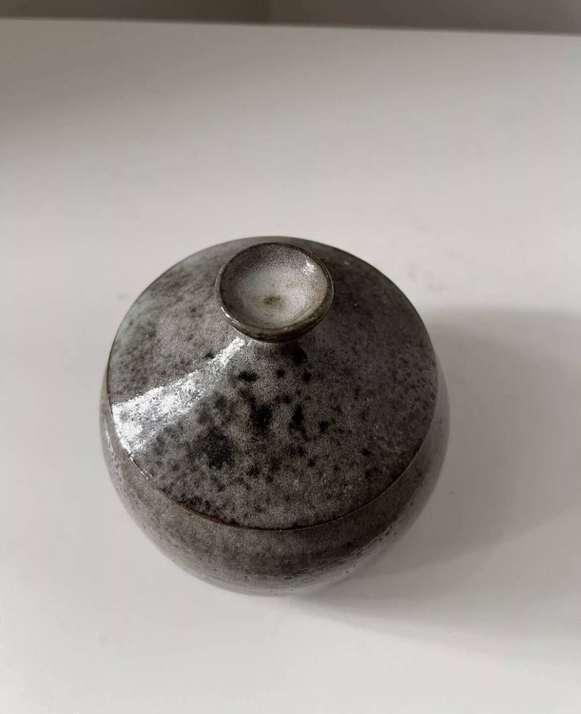 Old stoneware sugar bowl ACTH Thierry Chantal ROBERT