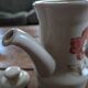Saint-Amand Camélia coffee pot, 1970s – hand-painted