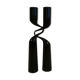 Set of two black design candlesticks, designed by mikaela dörfel for menu, denmark.