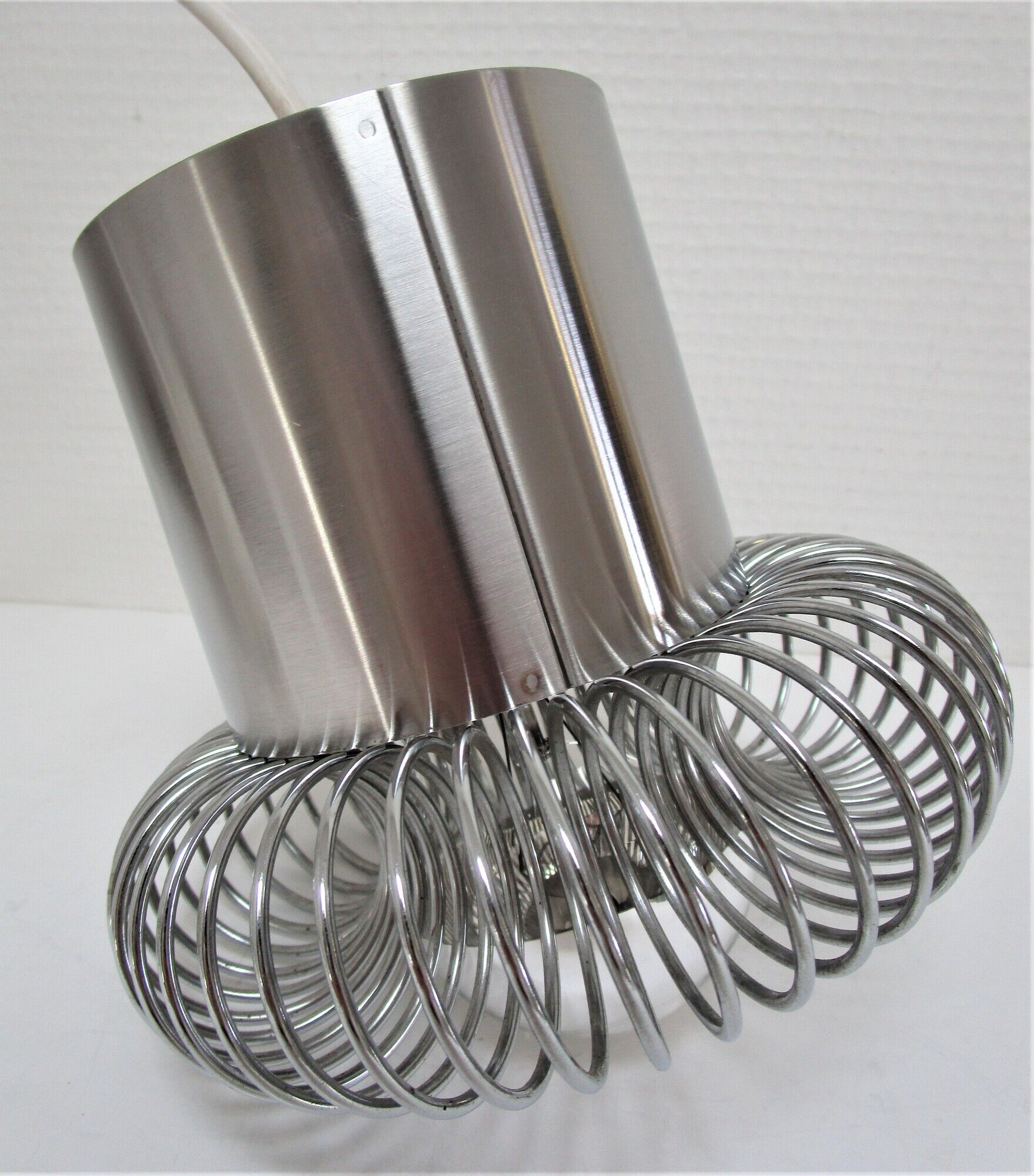 Philippe Rogier stainless steel pendant lamp for Oxar design gallery 70s
