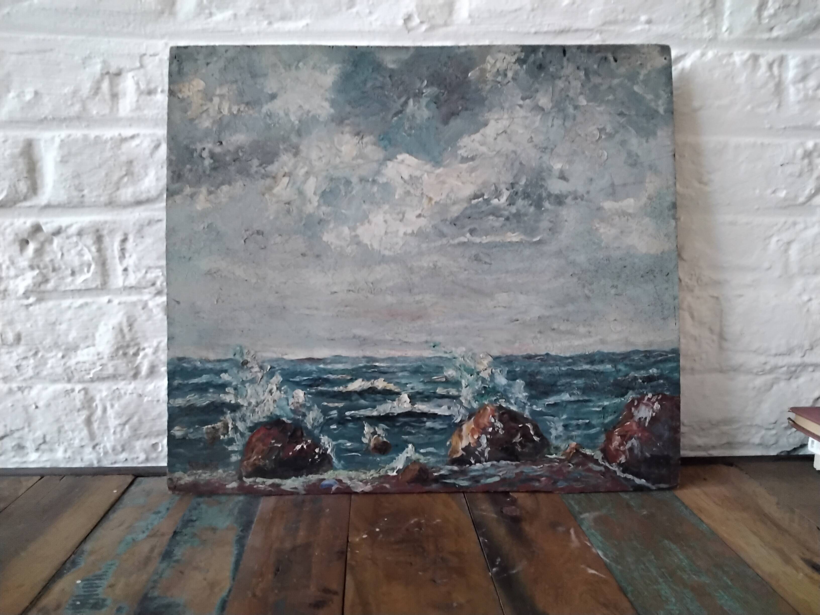 Oil on seascape panel