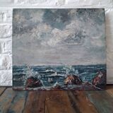 Oil on seascape panel