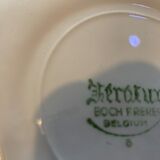 Coffee service keraluX boch Freres Belgium peasant scenes art deco