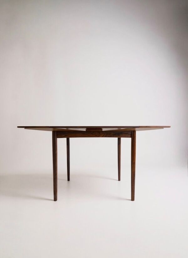 Table à manger extensible carrée scandinave par Poul Hundevad pour Hundevad & Co., années 1970