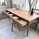 Console bureau en chêne 1960
