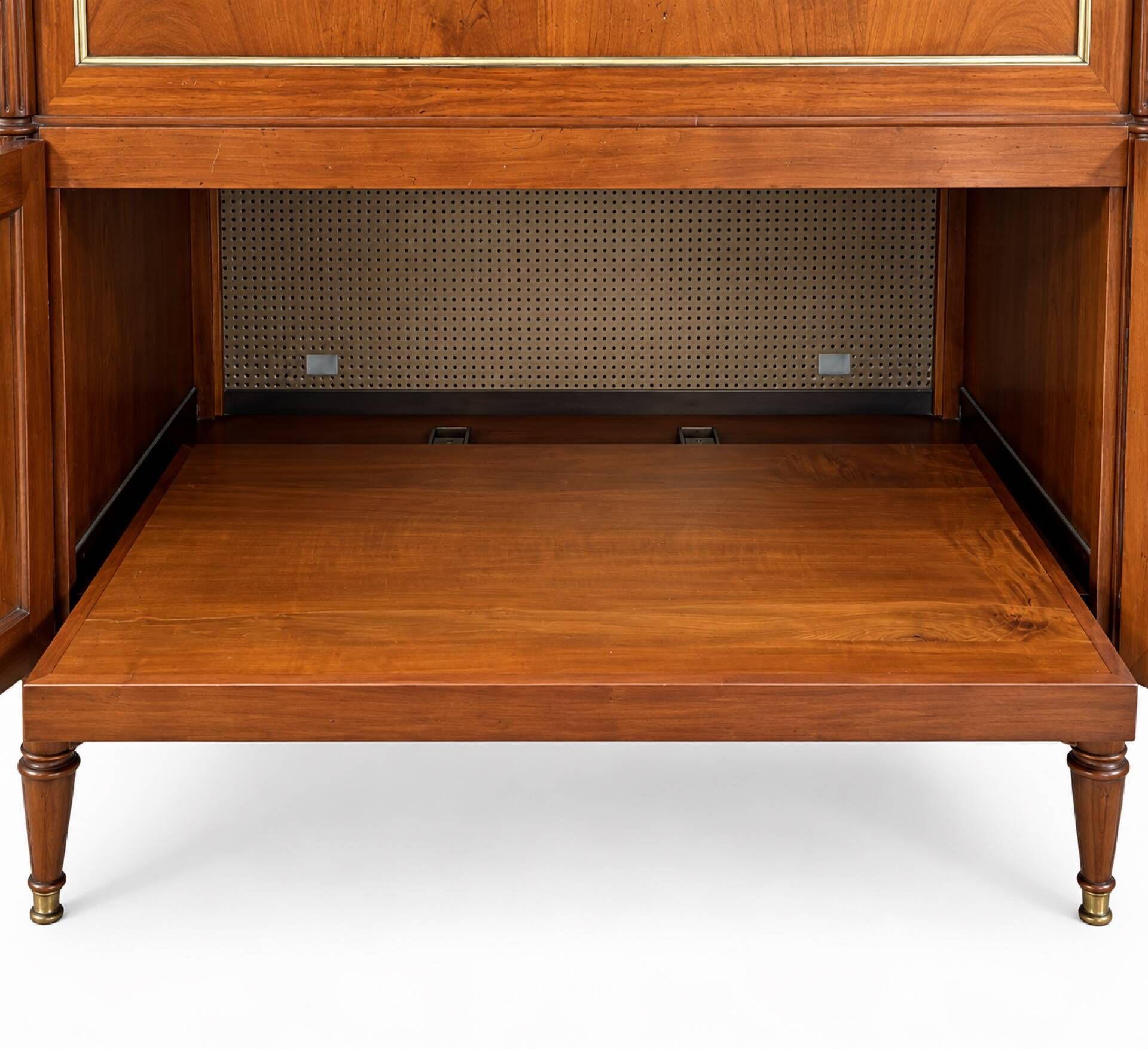 Secretary bar furniture, solid wood Louis XVI style - mirror and shelf