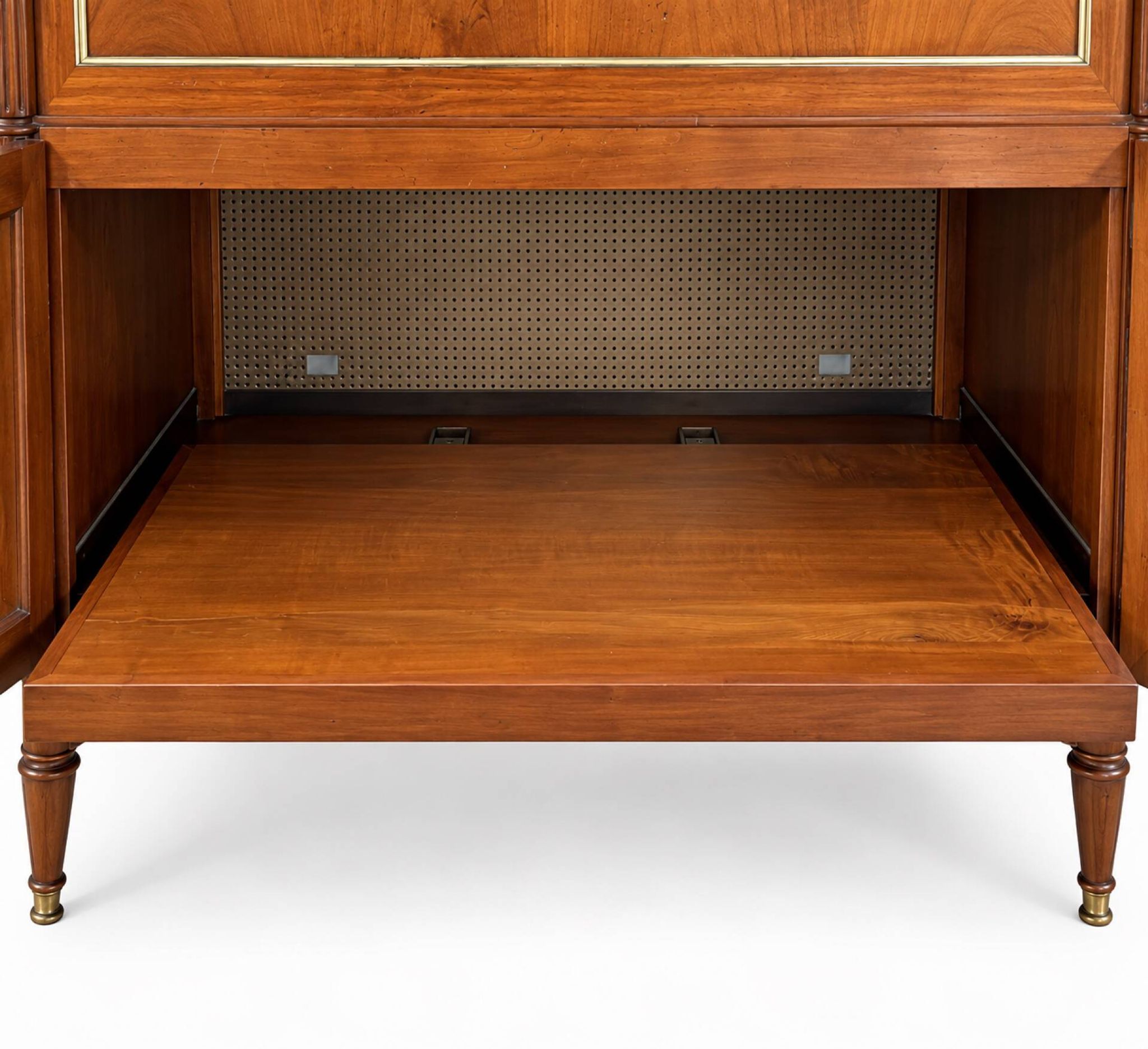 Secretary bar furniture, solid wood Louis XVI style - mirror and shelf
