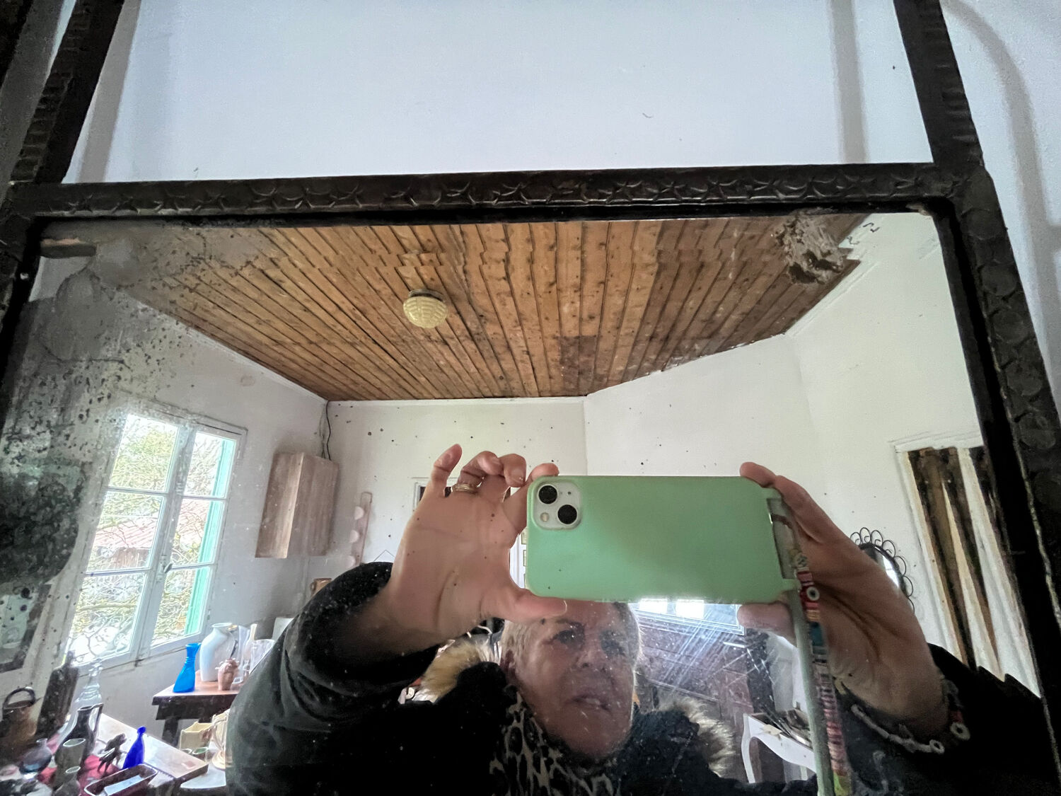 Wrought iron coat rack for the entrance