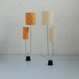 Pair (2x) of Diapason floor lamps for Arlus Paris France 1950 1960