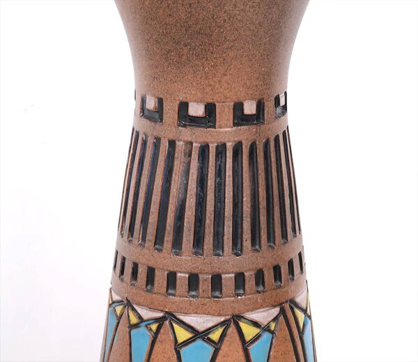 Grande lampe de sol en céramique par M. Zawadzki pour Tilgmans Suède