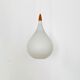Set of 2 Swedish Opaline Pendant Lamps by Uno and Östen Kristiansson for Lu