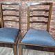 Pair of Art Deco Mahogany Chairs with Ziggurat Backrest - 1930s Restored