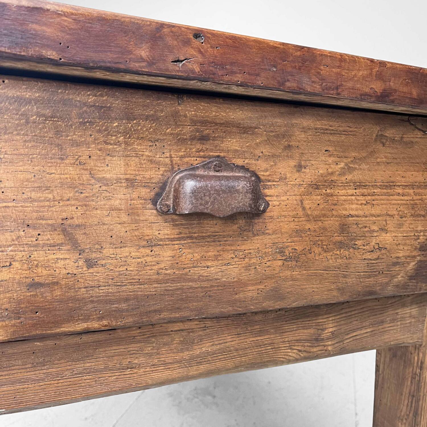 Ancient wooden monastery table, France