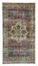 One-of-a-kind turkish handwoven vintage rug - rustic vintage charm 222x 117 cm