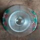 Large salad bowl on crystal foot