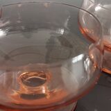 Set of 6 old standing cup in pink crystal