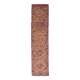 Fuchisa & Burgundy Turkish Runner Rug, One of a Kind Hallway Runner