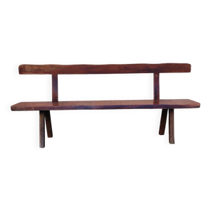 banc brutaliste en bois