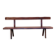 Brutalist bench solid wood 200 cm vintage French 50-60