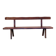Brutalist bench solid wood 200 cm vintage French 50-60