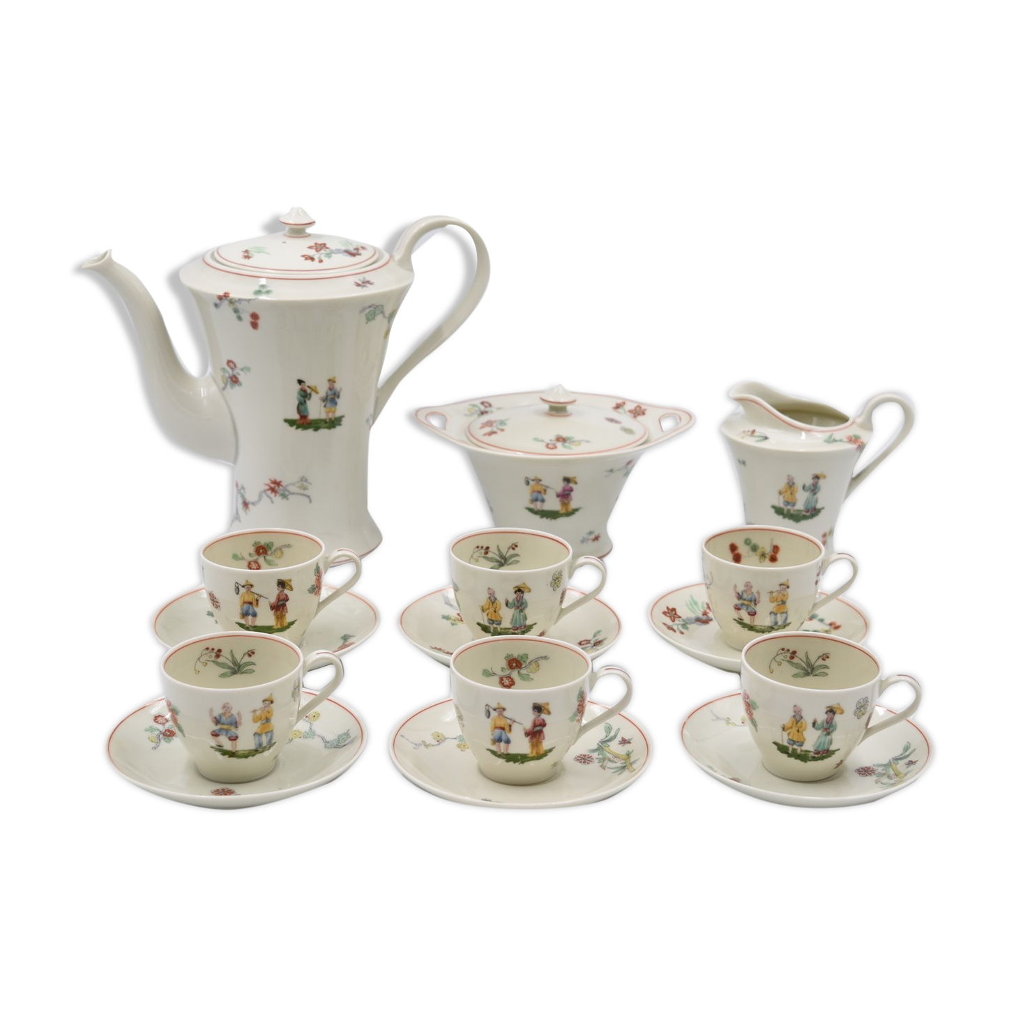 Limoges Haviland porcelain coffee service for Au Vase Etruscan chinese décor
