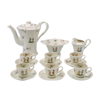 Service à café porcelaine Limoges Haviland pour Au Vase Étrusque décor a chinois