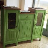 Art Deco Gin Buffet, painted in Farrow and Ball with a William Morris-inspired interior