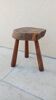 Vintage brutalist wooden stool