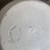 Bowl, pan with a female face engraved in enameled ceramic helene Ugo vallauris vintage