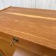 Double column curtained filing cabinet in oak, 1960