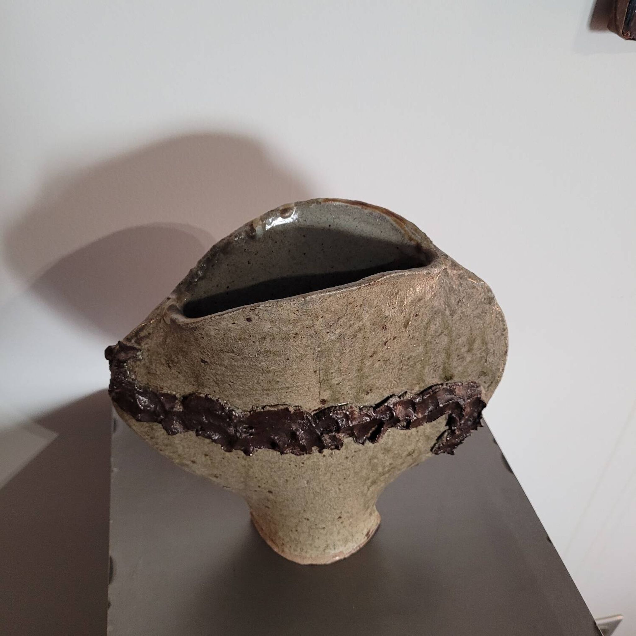 Ancien grand vase céramique grès brutaliste odile pichon années 60