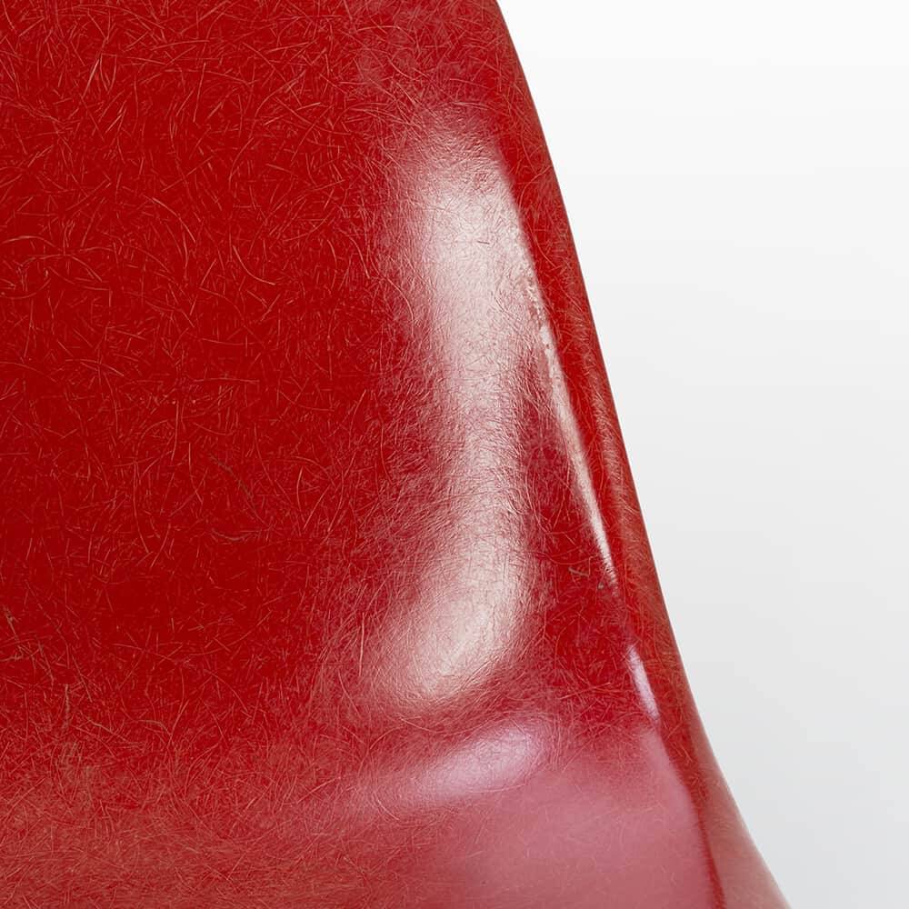 Red Herman Miller Original Eames DSW Dining Side Shell Chair
