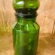 Lot de 5 pots vintage en verre vert