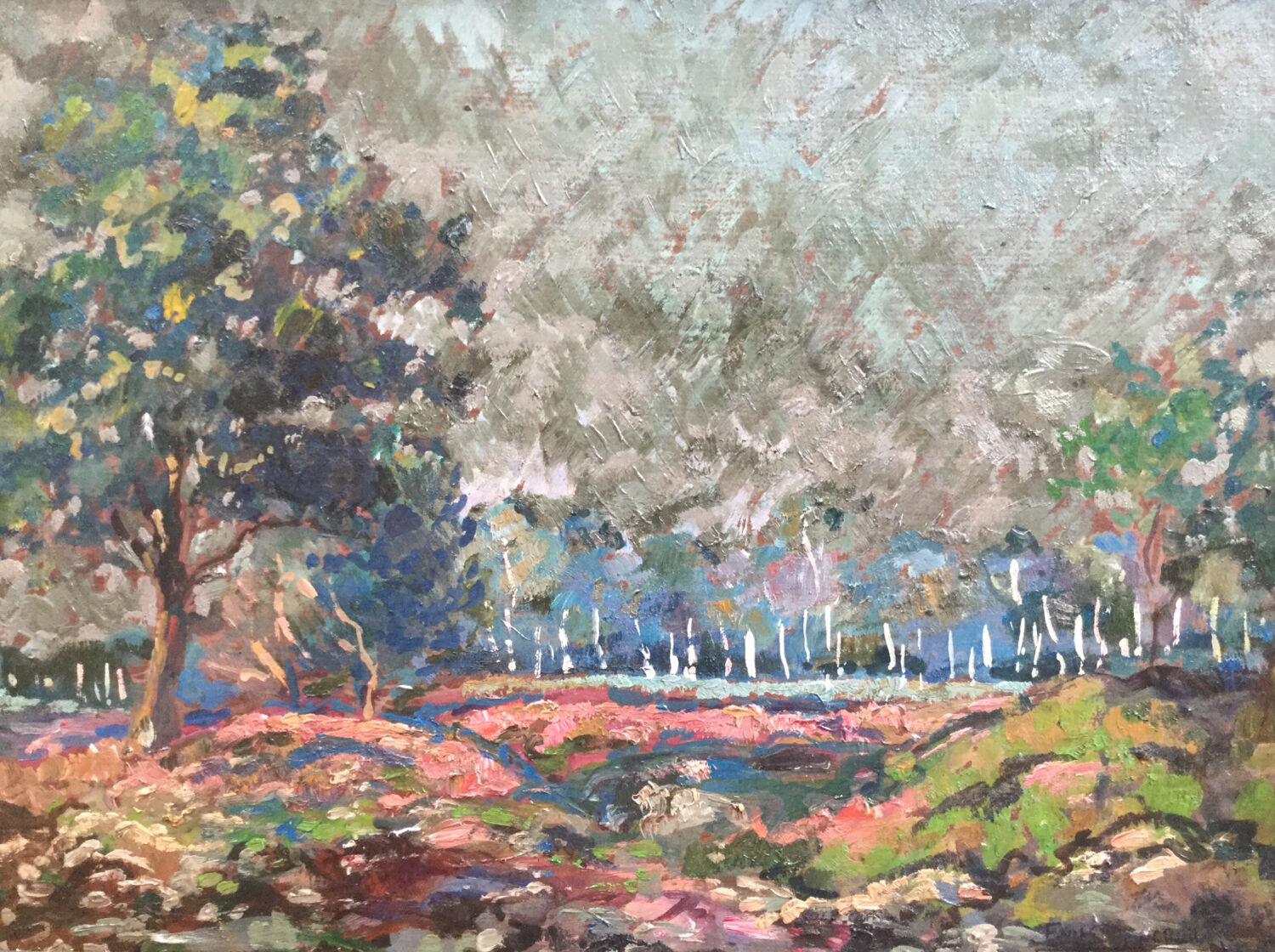 Eminent dancre 1901-1977. champrosay-forest, 1938. oil on panel.