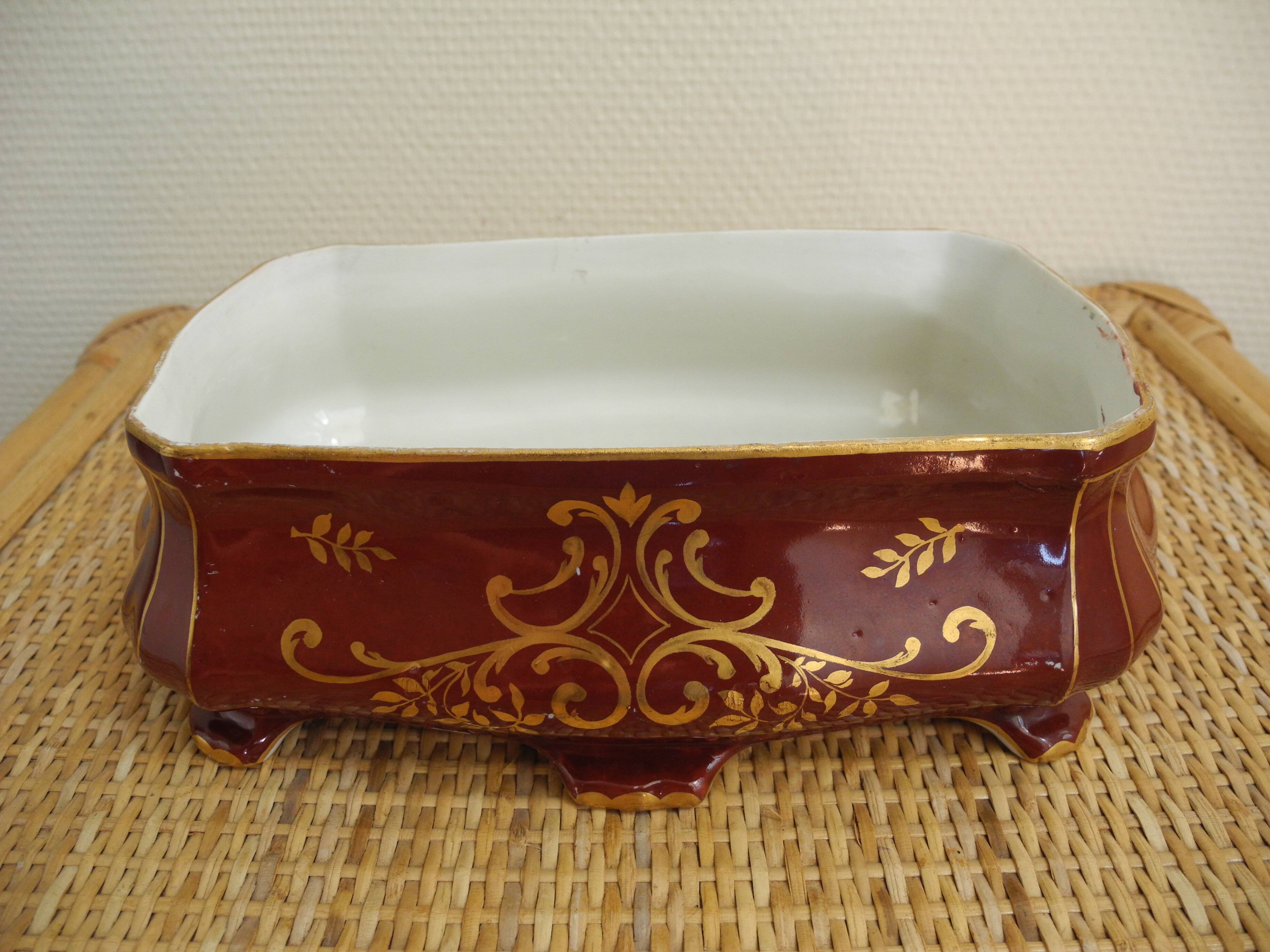 old french earthenware planter 40s
