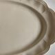Sarreguemines ivory faience dish with 38cm godrons